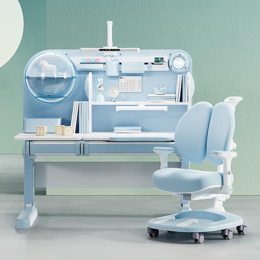 黑白调学习时光学习桌H1【双灯爱眼 雷达语音调姿】儿童学习桌椅套装 1.2米 商品图6