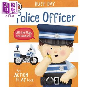 预售 【中商原版】Busy Day: Police Officer 小瓢虫职业机关书：警察 英文原版 进口图书 儿童绘本 幼儿图画书 精品绘本 亲子读物