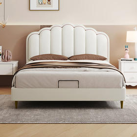 喜梦宝贝壳床儿童床现代简约网红扇形卧室软包床公主床女孩子床