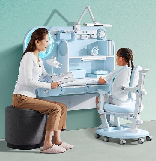 黑白调学习时光学习桌H1【双灯爱眼 雷达语音调姿】儿童学习桌椅套装 1.2米 商品图8