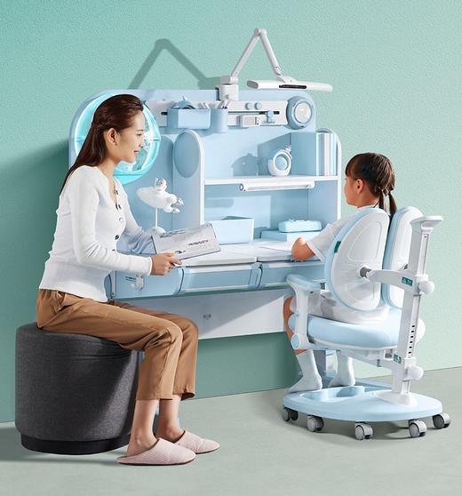 黑白调学习时光学习桌H1【双灯爱眼 雷达语音调姿】儿童学习桌椅套装 1.2米 商品图7