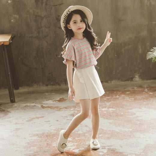 【服装鞋包】新款时髦韩版薄款时尚超洋气中大童夏季套装 商品图1