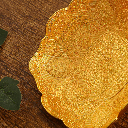 【日用百货】锌合金方形小吃碟欧式简约手工制造创意小吃碟干果盘 商品图3