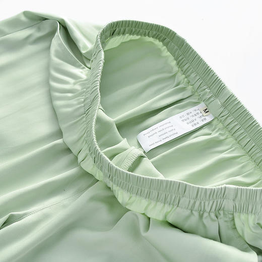 【竹纤维家居服】竹纤维家居服纯色情侣睡衣套装冰丝夏季短袖长裤凉感 商品图6