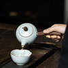 丰子汝窑 【天青侧把壶】泡茶单壶陶瓷大号开片可养木柄茶壶 商品缩略图6