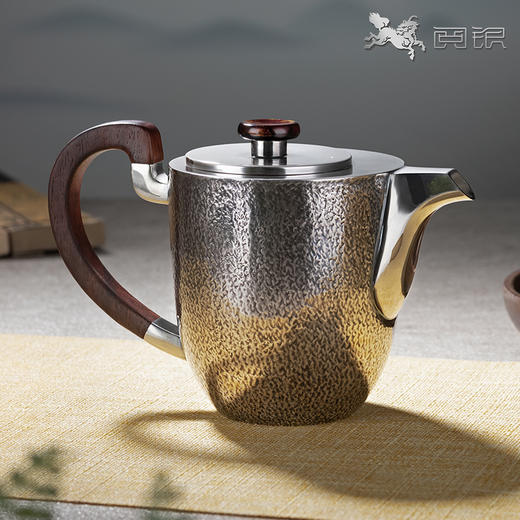 阅银 茶具《流金岁月泡茶壶》999足银手工茶器茶杯茶壶送礼家用 商品图4