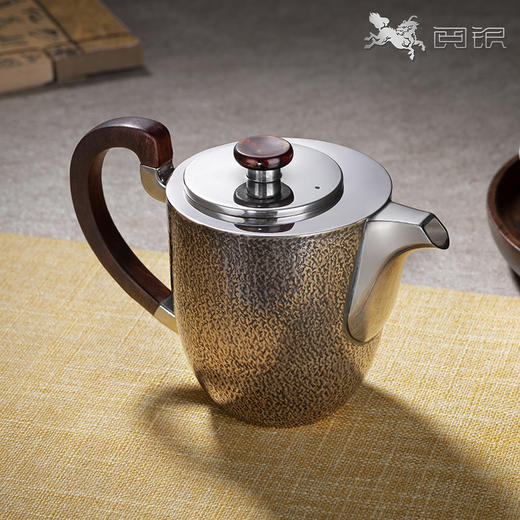 阅银 茶具《流金岁月泡茶壶》999足银手工茶器茶杯茶壶送礼家用 商品图2