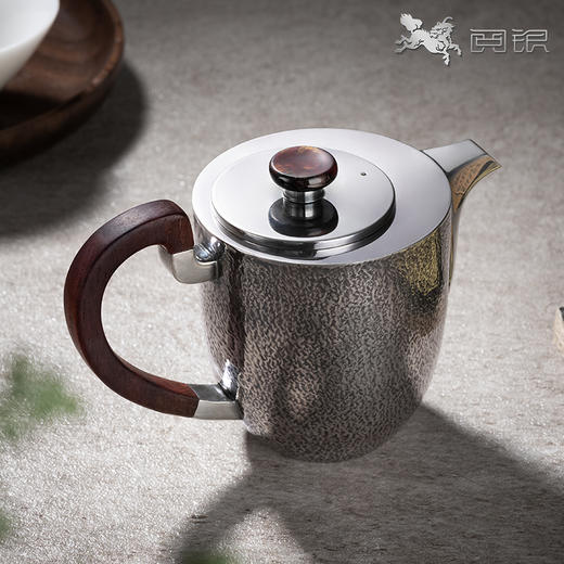 阅银 茶具《流金岁月泡茶壶》999足银手工茶器茶杯茶壶送礼家用 商品图3