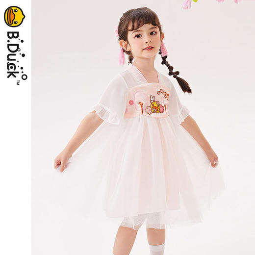 B.Duck小黄鸭童装夏季休闲连衣裙105-150 FF2480018 商品图3