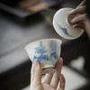 【日用百货】-宜室茶话 手绘青山高足盖碗 商品缩略图1