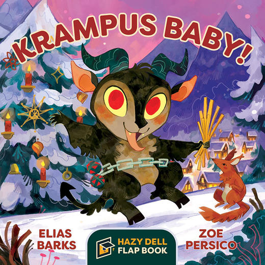 坎卜斯宝宝 儿童绘本故事翻翻书 英文原版 Krampus Baby!: A Hazy Dell Flap Book 商品图0