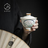 【日用百货】-宜室茶话 手绘幽兰盖碗釉下彩高足泡茶碗 商品缩略图0