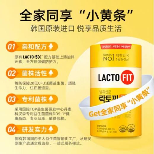 韩国钟根堂LACTOFIT乐多飞益生菌粉调理肠胃50条/盒 商品图1