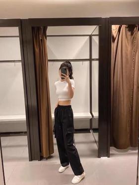 千吉娜Chigina-2023夏季新款 女款美式卡扣工装裤2097