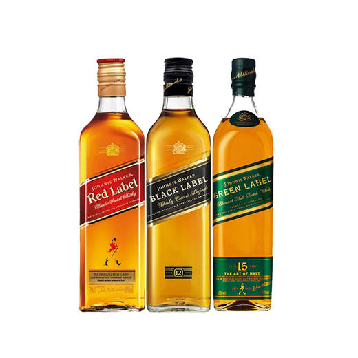 尊尼获加调和型威士忌红+黑+绿牌200ml组合 商品图0