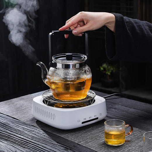 帝依CM-01电陶炉方形  迷你触摸静音电陶炉玻璃壶陶瓷壶铁壶通用烧水煮茶器家用 商品图5