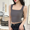 超值两件装【显瘦 显身材】新款无痕方领冰丝螺纹女士背心，舒适亲肤，轻薄透气，耐磨抗皱，高弹力，夏季纯棉美背小背心女，内搭外穿可拆卸胸垫无钢圈内衣 商品缩略图0