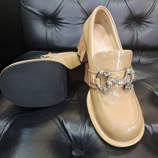 LFGJ  0349  水钻方扣粗跟百搭小皮鞋 商品图4