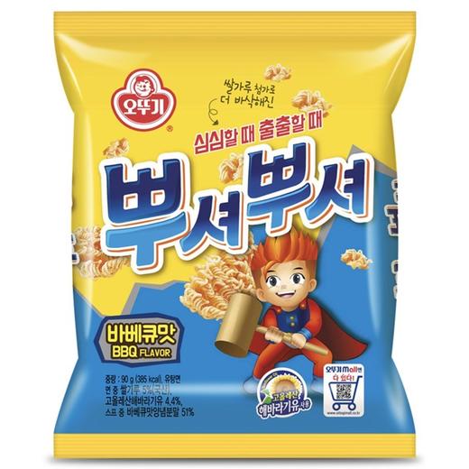 不倒翁干脆面BBQ味90g오뚜기 뿌셔뿌셔 바베큐맛 商品图0