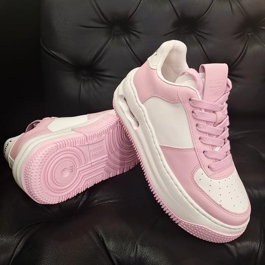 LFGJ  15104 新款系带厚底圆头百搭小白鞋 商品图10