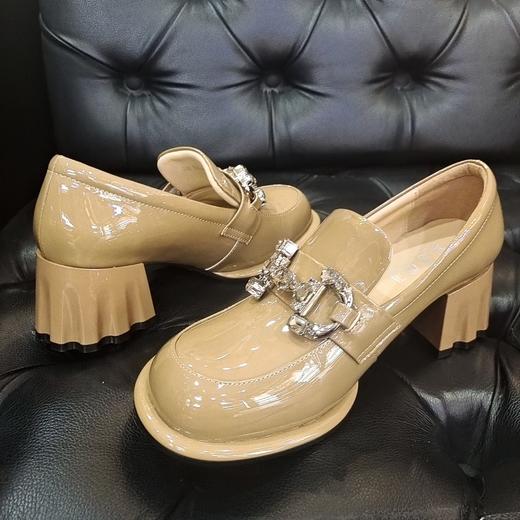 LFGJ  0349  水钻方扣粗跟百搭小皮鞋 商品图6