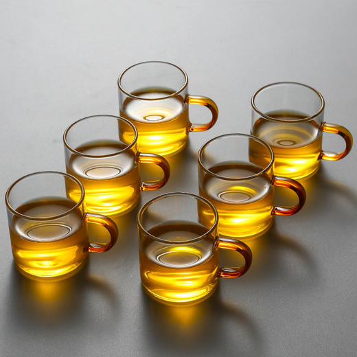 璃匠加厚耐热透明带把玻璃杯子花茶杯功夫小茶杯品茗杯 商品图5