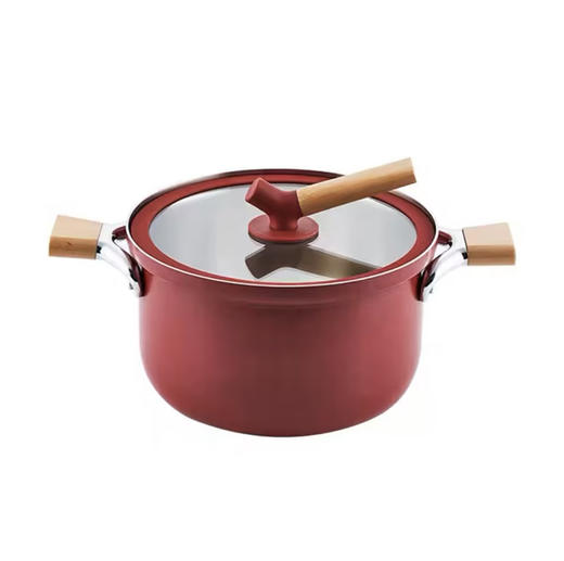 喜时拾色系列二层钢捶打不锈钢汤锅22cm 商品图0