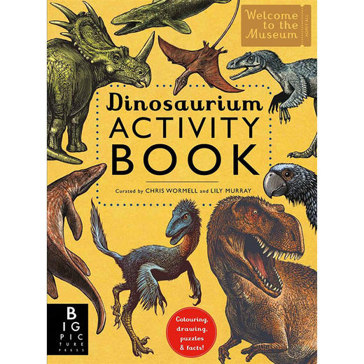 欢迎来到博物馆系列 恐龙博物馆互动书 英文原版 Dinosaurium Activity Book 商品图0