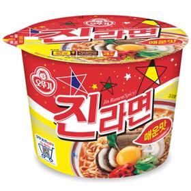 不倒翁真拉面辣味大碗110g오뚜기 진라면매운맛 큰컵
