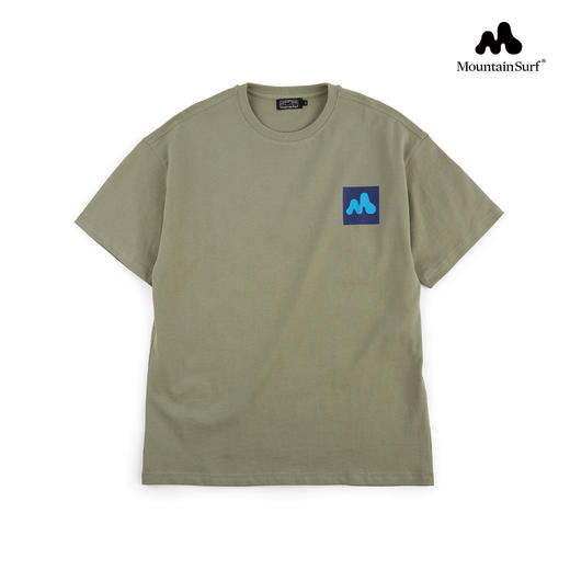 MountainSurf山系户外 复古拼色山形印花 纯棉T恤 无性别 LOGO TEE 商品图1