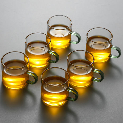 璃匠加厚耐热透明带把玻璃杯子花茶杯功夫小茶杯品茗杯 商品图6