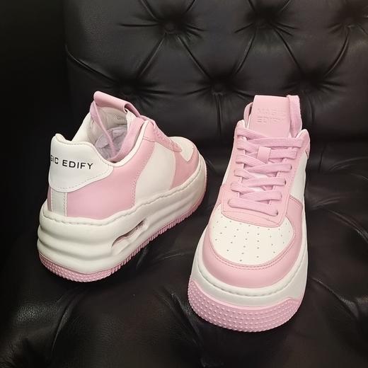 LFGJ  15104 新款系带厚底圆头百搭小白鞋 商品图11