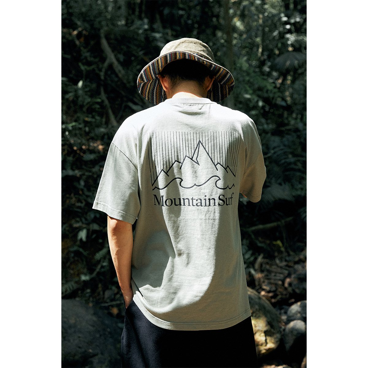 MountainSurf山系户外 复古拼色山形印花 纯棉T恤 无性别 LOGO TEE