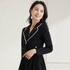 罗蒙春秋女装小香风小西装外套女士修身短款优雅气质拼色领单西服上衣外套 商品缩略图6