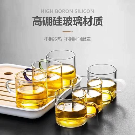 璃匠加厚耐热透明带把玻璃杯子花茶杯功夫小茶杯品茗杯 商品图2