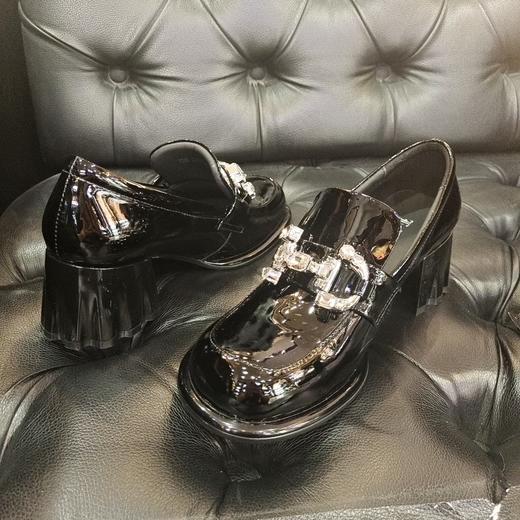 LFGJ  0349  水钻方扣粗跟百搭小皮鞋 商品图11