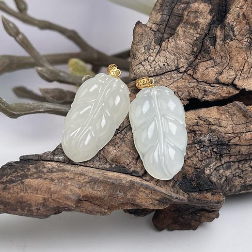 18K白玉吊坠-叶子 商品图0