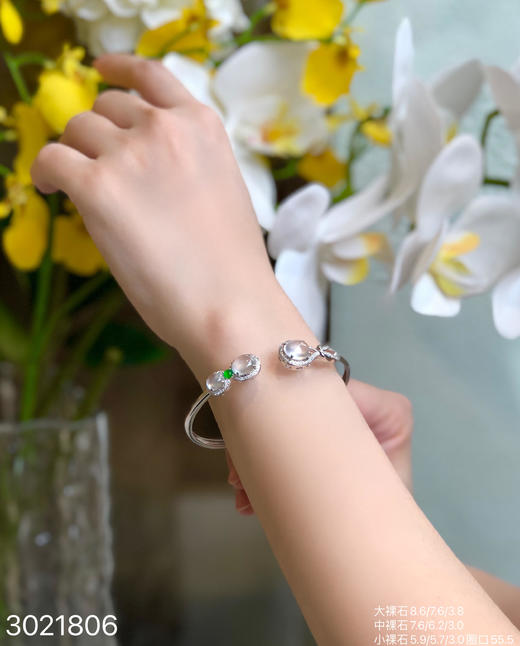 玻璃蛋面手镯 23999    圈口55.5【3021806】 商品图4