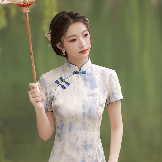 改良长款薄款，气质修身日常旗袍XL-23196 商品图1