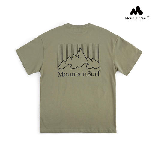 MountainSurf山系户外 复古拼色山形印花 纯棉T恤 无性别 LOGO TEE 商品图2