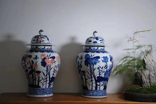 青花和和美美将军罐 商品图0