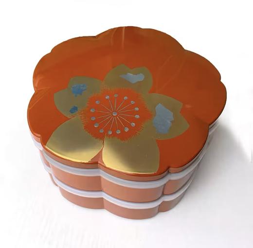 日本原装进口漆器樱花两段式糖果盒 商品图0