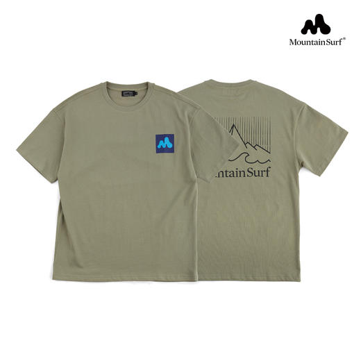 MountainSurf山系户外 复古拼色山形印花 纯棉T恤 无性别 LOGO TEE 商品图5