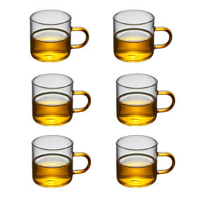 璃匠加厚耐热透明带把玻璃杯子花茶杯功夫小茶杯品茗杯