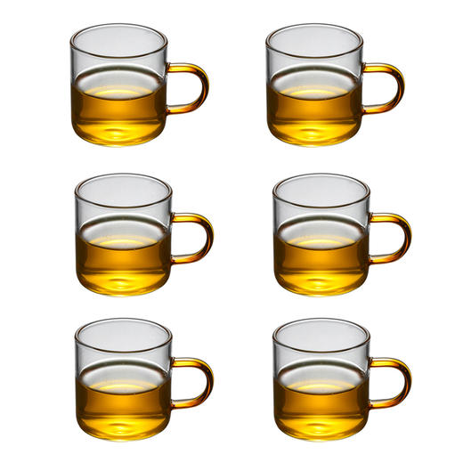 璃匠加厚耐热透明带把玻璃杯子花茶杯功夫小茶杯品茗杯 商品图0
