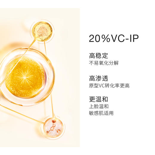 【买赠F5抗老面霜15ml】美国DS德玛森氏 菁纯VC精华液20ml 抗氧化黑科技Super C 20%VC精华抗氧化提亮祛痘印！温和Vcip美白 （品牌直发） 商品图3