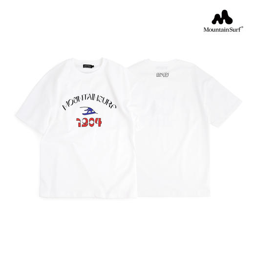 MountainSurf复古山系 冲浪印花1984 重磅纯棉T恤 无性别 LOGO TEE 商品图5