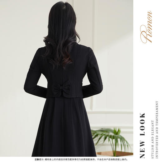 罗蒙春秋女装小香风小西装外套女士修身短款优雅气质拼色领单西服上衣外套 商品图2