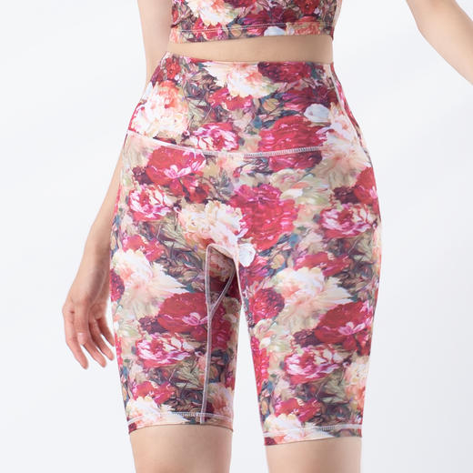 跃牌【洛水之神系列】新品印花跑步健身五分瑜伽短裤HN90印花 商品图3