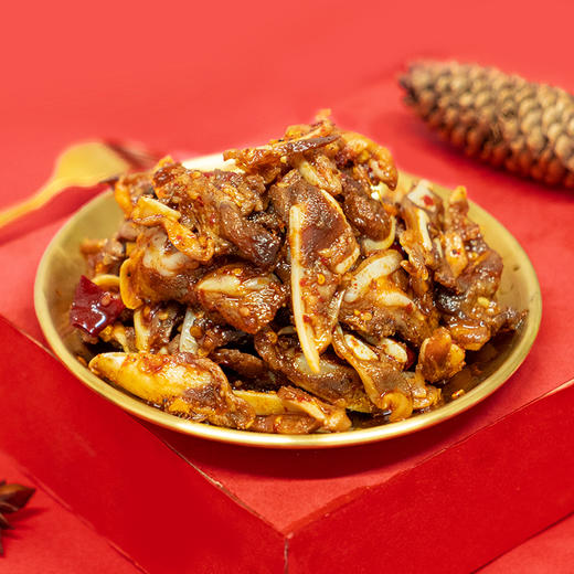 谭八爷香辣猪脆骨冷吃月牙骨软骨休闲零食即食肉干肉脯真空包装100g/袋 4袋装 商品图0